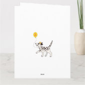 ダルメシアンの犬が5歳の誕生日おめでとう! カード (裏面)