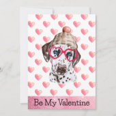 ダルメシアンの面白いバレンタインデーのカード 犬の愛を込めて シーズンカード (正面)