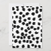 ダルメシアンスポット柄プリントのキンチャネラ 招待状 (裏面)