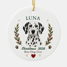 ダルメシアン犬のクリスマスパーソナライズ