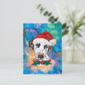 ダルメシアン犬のクリスマス シーズンポストカード (スタンド正面)