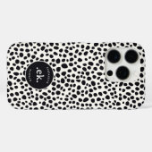 ダルメシアン犬の抽象的パターンモノグラム Case-Mate iPhoneケース (裏面 (横))