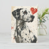 ダルメシアン犬 ヴィンテージ バレンタインデー シーズンカード (スタンド正面)