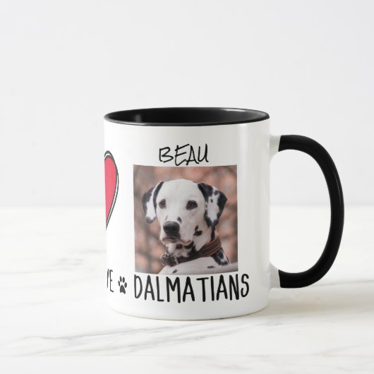 ダルメシアン飼い主 ピース ラブ ドッグラバーマグ マグカップ (右)