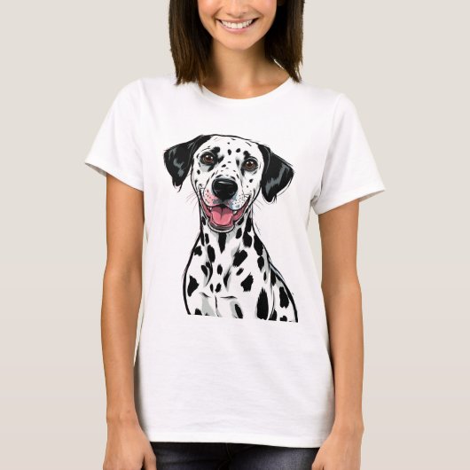 ダルメシアン+の子犬 Tシャツ (正面)