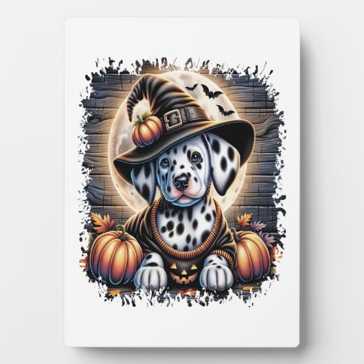 ダルメシアン・ドッグ・ハロウィン フォトプラーク (正面)