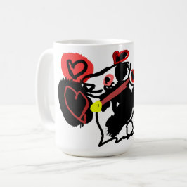 ダルメシアン ハートの喜び コーヒーマグカップ