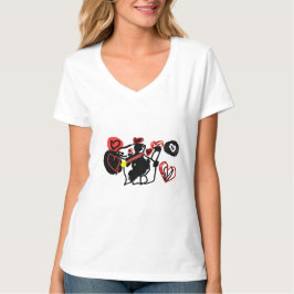 ダルメシアン ハートの喜び Tシャツ