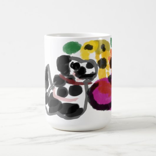 ダルメシアン ヒマワリ  コーヒーマグカップ (中央)