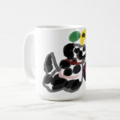 ダルメシアン ヒマワリ  コーヒーマグカップ (正面左)