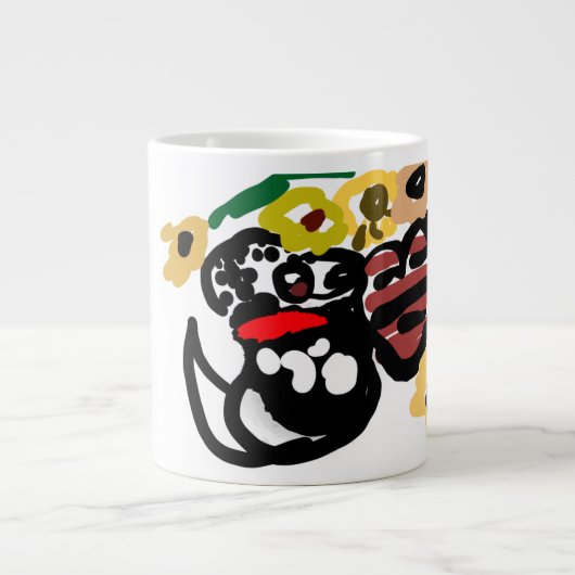 ダルメシアン ヒマワリ ジャンボコーヒーマグカップ (正面)