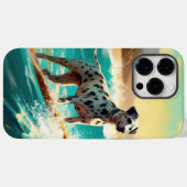 ダルメシアン ビーチ サーフィン 絵画 Case-Mate iPhoneケース (裏面 (横))
