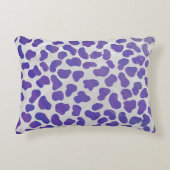 ダルメシアン プリント 紫と白 アクセントクッション (正面)