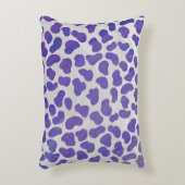 ダルメシアン プリント 紫と白 アクセントクッション (正面(垂直))