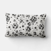 ダルメシアン ポルカドット ブラックアンドホワイト ランバークッション (裏面)