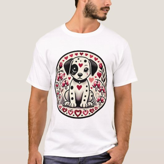 ダルメシアン ラブ Tシャツ (正面)