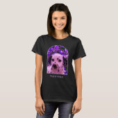 ダルメシアン+子犬+アイリス+花+ドッグ+アート Tシャツ (正面フル)