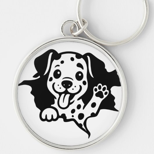 ダルメシアン, 子犬, カートゥーン キーホルダー (正面)