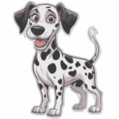 ダルメシアン+子犬 シール (正面)