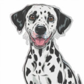 ダルメシアン+子犬 シール (正面)