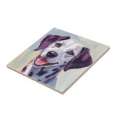 ダルメシアン | 水彩画スタイルの犬のペットアート タイル (側面)