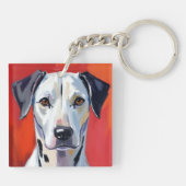 ダルメシアン | 犬の絵 ペット 水彩画 キーホルダー (裏面)