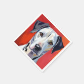 ダルメシアン | 犬の絵 ペット 水彩画 スタンダードカクテルナプキン (角)