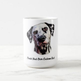 ダルメシアン 犬 オリジナル テキスト コーヒーマグカップ
