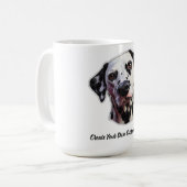 ダルメシアン 犬 オリジナル テキスト コーヒーマグカップ (正面左)