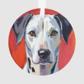 ダルメシアン 絵画 犬 ペット オーナメント (裏面)