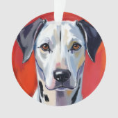 ダルメシアン 絵画 犬 ペット オーナメント (正面)