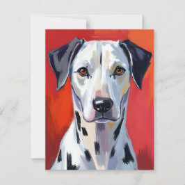 ダルメシアン 絵画 犬 ペット サンキューカード