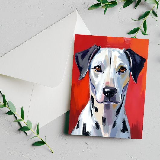 ダルメシアン 絵画 犬 ペット ポストカード
