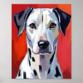 ダルメシアン 絵画 犬 ペット 水彩画 アート ポスター (正面)