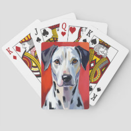 ダルメシアン | 絵画 犬 ペット 赤 トランプ