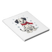 ダルメシアン+雪+楽しみ ノートパッド (アングル)