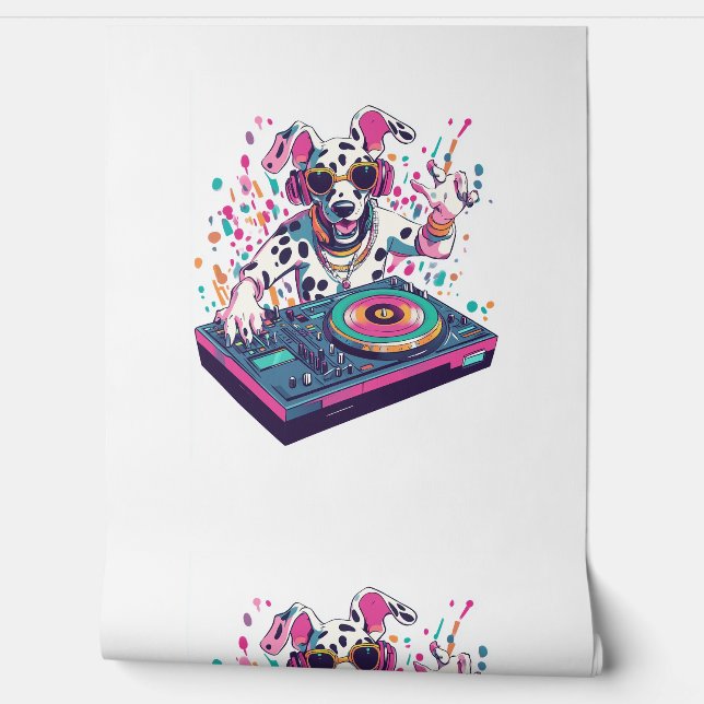 ダルメシアンDJ � EDMレイブパーティー犬 壁紙 (ほどく)