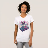 ダルメシアンDJ � EDMレイブパーティー犬 Tシャツ (正面フル)