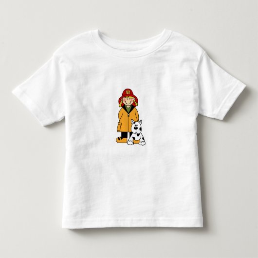 ダルメーションガール消防士 トドラーTシャツ (正面)