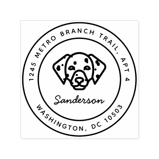 ダルメーションドッグ差出人住所スタンプセルフインキング セルフインキングスタンプ (デザイン)