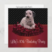 ダルメーションパピーガールズ10thバースデーパーティー 招待状 (正面/裏面)