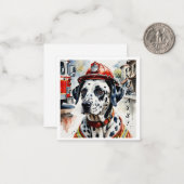 ダルメーションファイアーヘルメット卒業ノテカード ノートカード (正面/裏面インサイチュ)