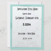 ダルレイク，スリナガル，インド旅行ポスターマップ 招待状 (裏面)