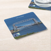 ダルースの空気の上昇橋 スクエアペーパーコースター (アングル)