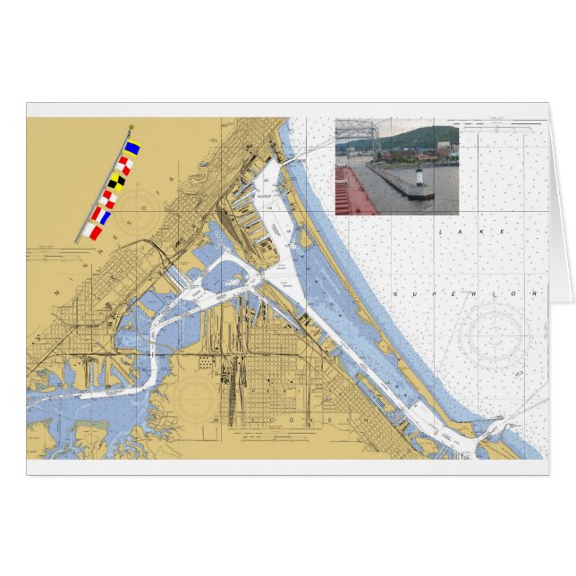 ダルースのMN港の図表のシグナルフラグは出荷します (正面横)