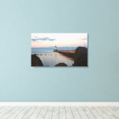 ダルース港ノースピアライト キャンバスプリント (インサイチュ (ウッドフロア))