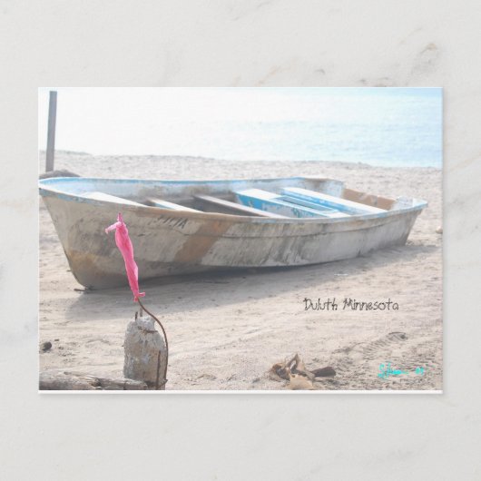 ダルース・ミネソタ・ボートを見捨てる ポストカード (正面)