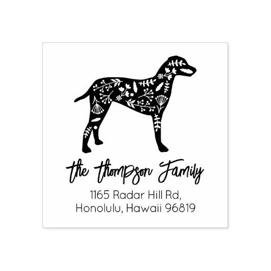 ダル飾マティアンファミリー差出人住所 ラバースタンプ (インプリント)