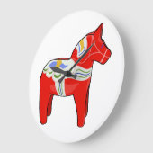 ダレカリアンの馬 ラージ壁時計 (傾斜)