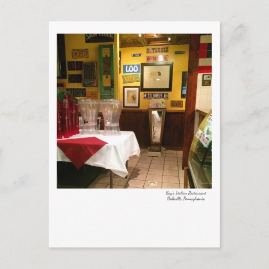 ダレヴィルPAポストカードケイズレストライタリアンン ポストカード (正面)